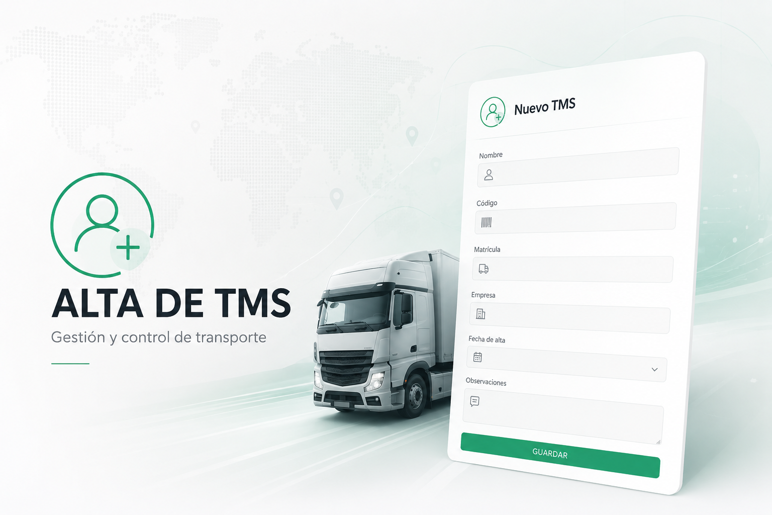 Formulario de alta en TMS